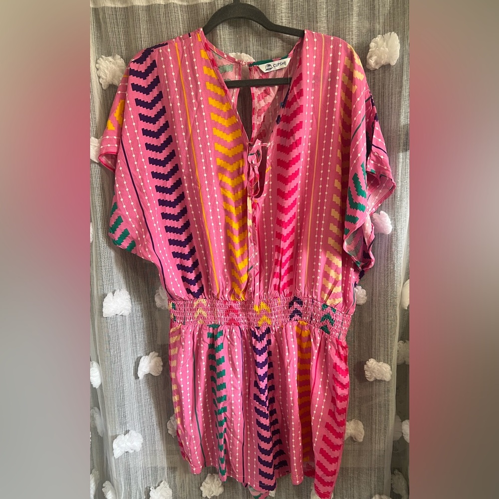 CUPSHE Light & Easy Abstract Romper
